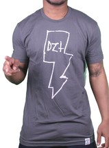Dissizit Compton Los Angeles Slick Mens Charcoal White Lightning Tee Shirt NWT - £13.59 GBP