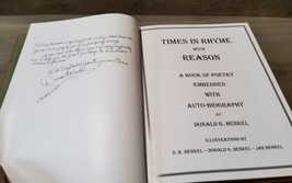 Times in Rhyme with Reason Leather Bound Poetry Stories Book Henkel Ohio... - £110.01 GBP