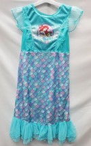 Girls' Small (6/6X )Disney Princess Ariel Mermaid NightGown - Aqua image 2