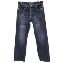Kemistry Mens Jeans Size 34x32 Black Denim Whiskers Flap Pockets - £12.51 GBP