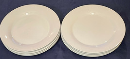 10 Strawberry Street White Salad Plates (8) Porcelain 7-1/2&quot; Diameter - £31.08 GBP