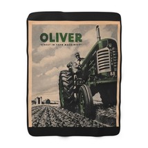 Oliver green vintage ad Sherpa Fleece Blanket - £62.90 GBP