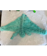 Manhattan Toy Security Blanket Plush Dinosaur Teal Aqua Stegosaurus Soft... - £10.96 GBP