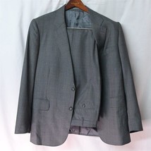 Dave Bespoke 42R | 38 x 30 Gray Plaid 2 Piece Sport Coat Jacket Suit - £39.90 GBP