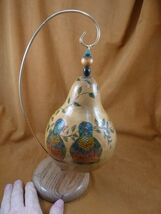 G-8 songbirds Blue Bird etched Gourd etched ornament display Charlotte V... - $110.99