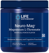 Life Extension Neuro-Mag® Magnesium L-Threonate Powder -Tropical Punch F... - $30.44