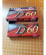 (2) TDK D60 High Output Superior General Purpose Blank Audio Cassette Ta... - $11.22