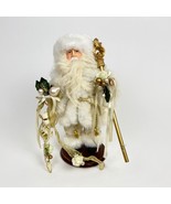 Old World Santa White Gold Porcelain Face &amp; Hands 12&quot; - $535.15 MXN