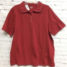 Liz And Me Womens Polo Shirt Red Short Sleeve Collar Stretch Plus 0X 16W New - £12.07 GBP