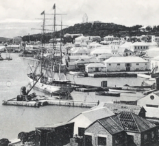 VTG St. George&#39;s Harbor Bermuda Postcard Clipper Ship CJM Co - £7.58 GBP