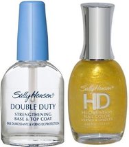 Sally Hansen HD Hi-Definition Nail Color 05 Lite Plus DOUBLE DUTY (2 Pack combin - $11.75