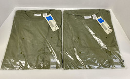 2-PACK~Pocket Tee Covington Green Short Sleeve T-Shirts w/ Chest Pocket (L/XL) - £15.72 GBP