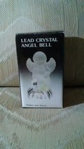 Lead Crystal Angel Bell Frosted Glass Elegant Stylish Wings Christmas Xmas... - £13.22 GBP