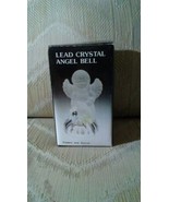 Lead Crystal Angel Bell Frosted Glass Elegant Stylish Wings Christmas Xm... - £13.22 GBP