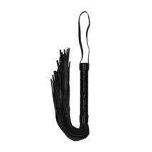 Ouch! Luxury Diamond-Patterned Whip Flogger Black - £19.83 GBP