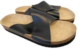 Universal Thread Goods Co. Black Vegan Strap Sandals, Women&#39;s Size 9  - $14.24