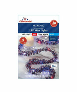 Way To Celebrate Patriotic Red/Cool White/Blue LED Wire Lights, 6 ft - $236.24 MXN