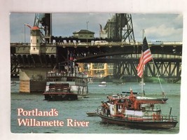 Postcard Boats Ships On The Willamette River Portland Oregon - £3.93 GBP