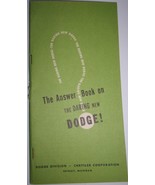 Vintage the Answer Book 1949 Dodge Deal Sales Brochure - $8.21 CAD