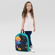 New Backpack Travel Book Bag Teal Celestial Zip Fits 15&quot; Laptop Padded S... - $42.98