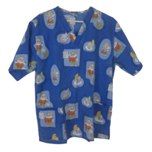 Disney Medical Scrub Shirt M Doc Dopey Sneezy Optometrist chart Snow Whi... - £22.63 GBP