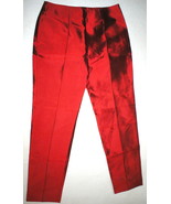 New NWT 8 Designer Womens Italy Dolce &amp; Gabbana Red Silk Pants Trouser 4... - £1,895.31 GBP