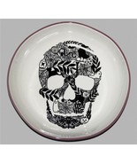 Fig &amp; Fern Halloween Skull Spider Webs Ghosts Black &amp; Off-White Serving ... - $38.40 CAD