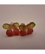 New resin stud earrings- cherries - mbarnes productions - €4,66 EUR