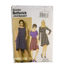 Butterick Misses Dress Sewing Pattern Sz 14-22 B6086 - Uncut - $14.84