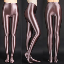 Women&#39;s High Waist Shiny Wetlook Stockings Dance Tights Opaque Pantyhose... - £14.25 GBP
