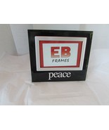 Beveled Black Glass Picture Frames 4 x 6&quot; Easel Back Silver &quot;Peace&quot;   New - €3,35 EUR