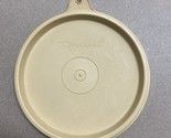 Vintage Tupperware Lid Tan Round Replacement Only 4.5 inches - $5.95