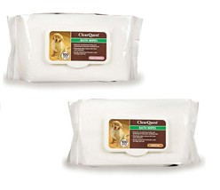 Pet Bath Wipes 100 Ct Pack Dog &amp; Cat Grooming Scented Bathing Clean Fresh Wipe - £18.79 GBP