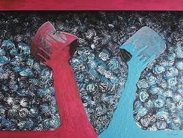 Tom Pergola-&quot;The Spill&quot;-Original Acrylic/Gallery Wrapped Canvas/Hand Signed/LOA - £1,538.67 GBP