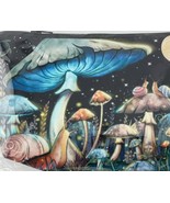 Mushroom Makeup Bag Moonlight Forest 8.5x5.5&quot; Cosmetic Case Toiletries - €17,05 EUR