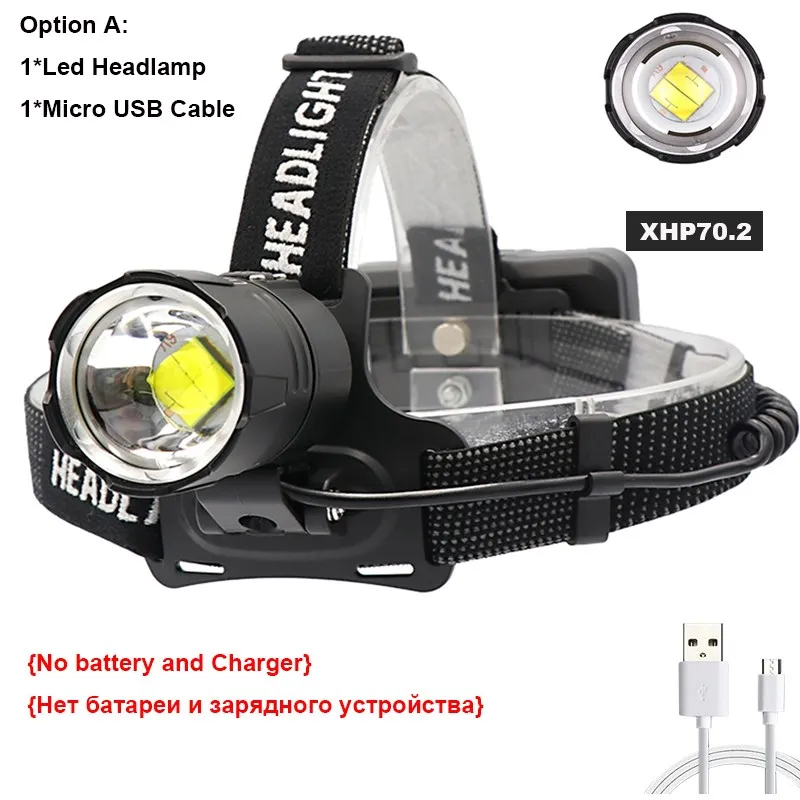 Xlamp X70.2 Led Headlamp USB Rechargeable X50 Headlight Super Bright for Cycling - $42.89