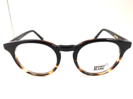 MONTBLANC MB 425 05 47mm Black Tortoise Round Rx Men&#39;s Eyeglasses Frame Italy - $274.99