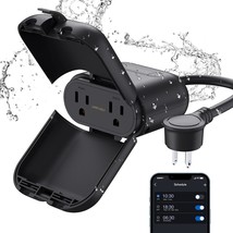 PQR22 Outdoor Smart Dimmer Plug Waterproof IP66 Smart WiFi Plug with 2 Individua - £57.53 GBP