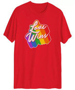 Hybrid Men&#39;s Love Wins Short Sleeve Graphic T-shirt in Red-Medium - $282.87 MXN