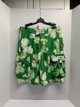 Abercrombie and Fitch Mens Sz XS Waist Tie Swim Trunks Shorts Green Floral Board - £12.43 GBP