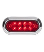 Reese Towpower 8610911 Red 6&quot; LED Stop/Turn/Tail Oval Light Kit (Chrome)... - £19.10 GBP