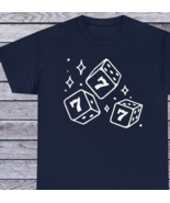 New Poker Casino Dice T Shirt, Lucky 777 Las Vegas Old School Clothing G... - $17.99+