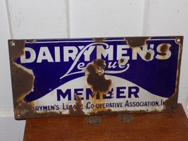 Vintage Dairymen’s League Member Porcelain Sign - $89.10