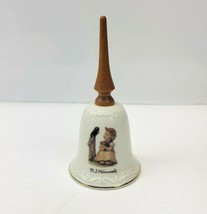 MJ Hummel Goebel Porcelain Bell Sing With Me Wooden Handle ARS Switzerland - $11.99