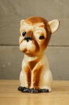 Vintage Art Ceramic MCM Mid Century Modern Brown Side Eye Puppy Dog Figu... - $461.15 MXN