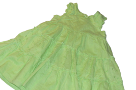 George DRESS 3T lt green 3 tier ruffle eyelet cloth w/under modesty skir... - $7.70