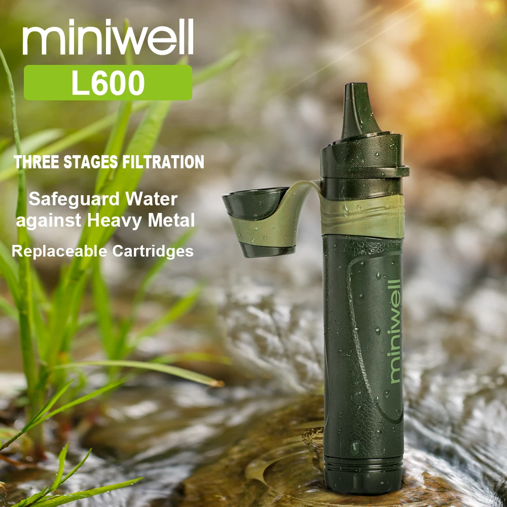 Miniwell L600 Outdoor Survival Camping Equipment Portable Straw Water Filter - £49.46 GBP