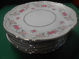 Vintage &quot;Sears&quot; HARMONY HOUSE &quot;Sonnet&quot; Set of 8 BREAD-SALAD-DESSERT Plat... - £40.24 GBP