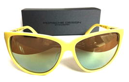 New Porsche Design P 8588 C Oversized Yellow Green Mirrored Women&#39;s Sunglasses - £142.09 GBP