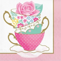 Floral Tea Party Teacup Napkins, 48 ct - £22.37 GBP